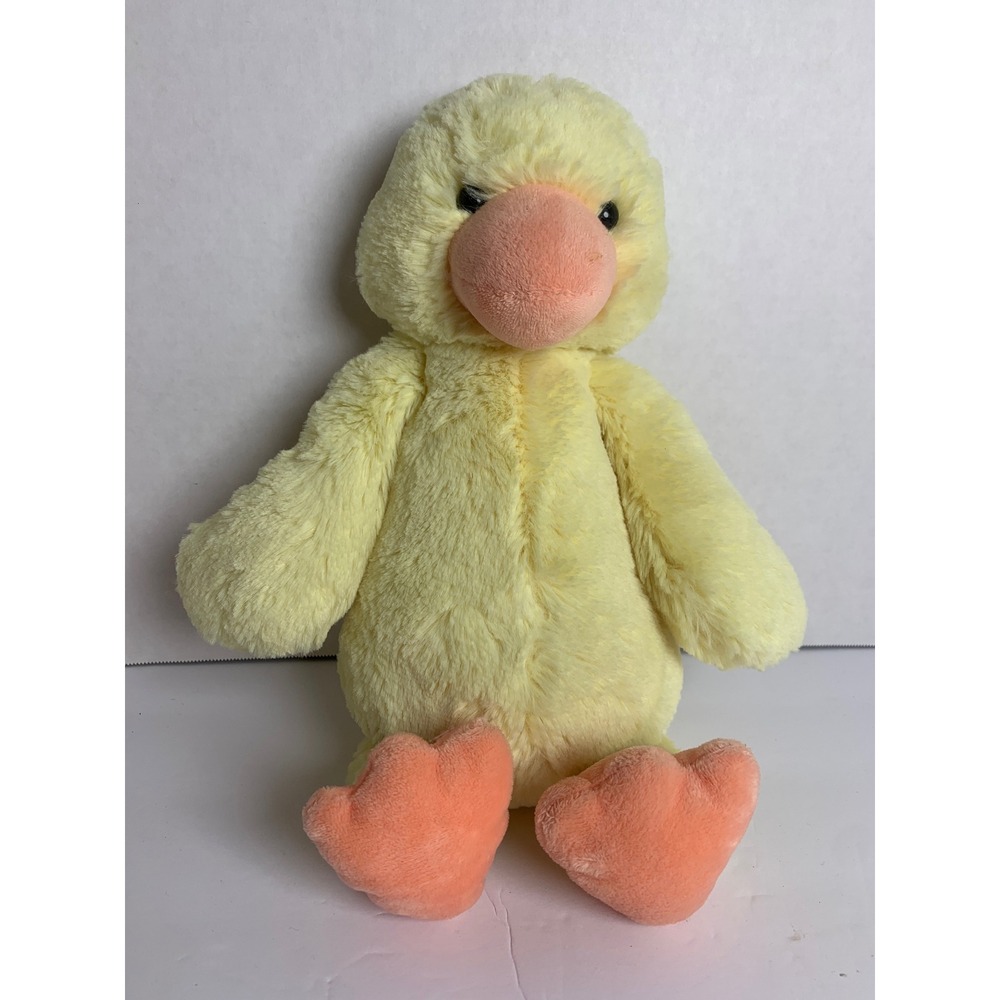 Jellycat Bashful Duckling Yellow Plush Duckling Stuffed Animal 12 Inch Preloved